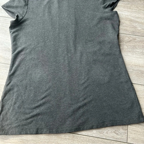 Cabi Cap Sleeve Charcoal Gray Mock Neck Top - Picture 11 of 14